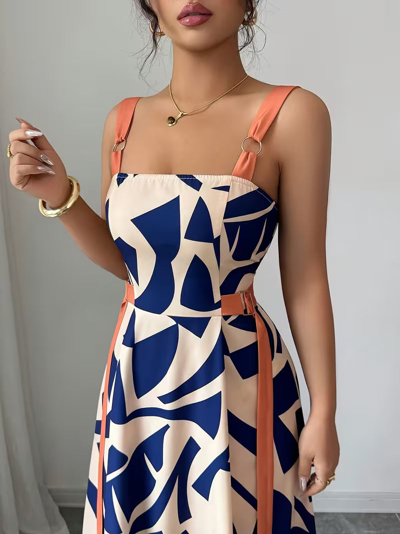 Vestido Estampado "Artistic Navy"