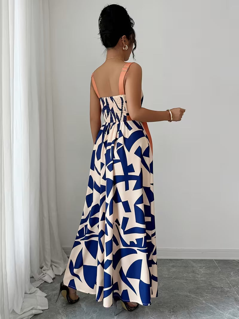 Vestido Estampado "Artistic Navy"