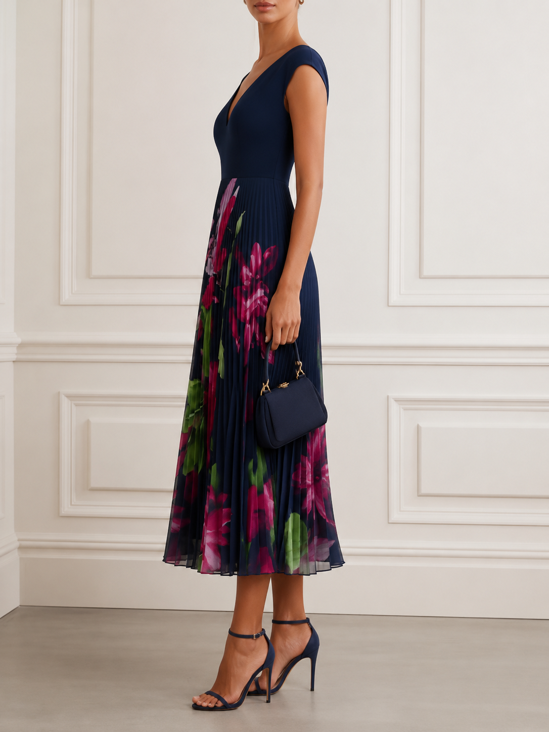 Zara /Vestido Elegante V-Neck