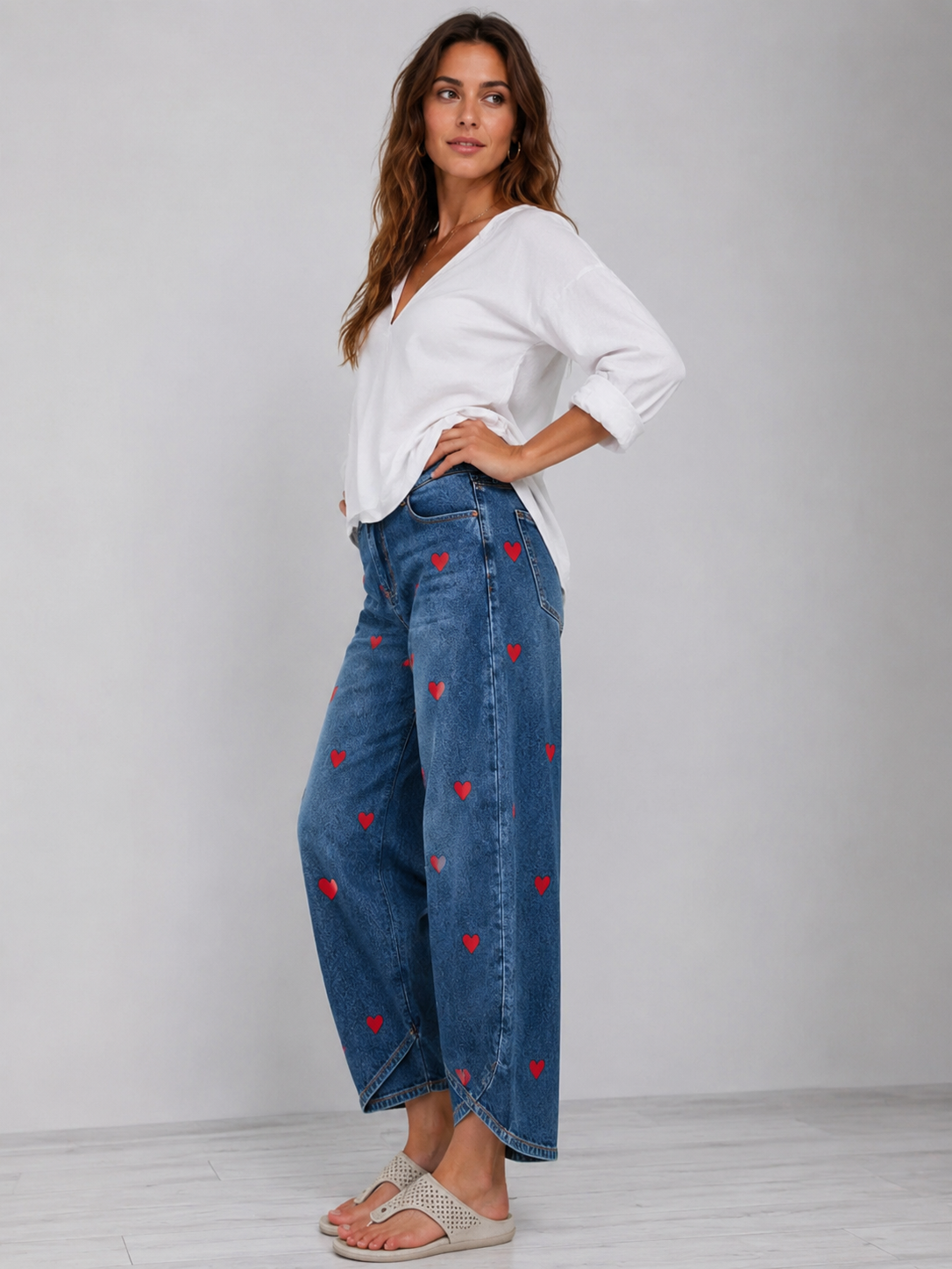 Pantalón Denim Corazones Urbanos