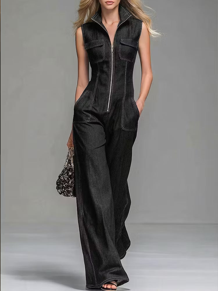 Enterizo Navy Palazzo