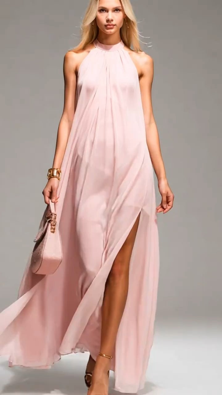 Vestido Chifón Rosa Sublime