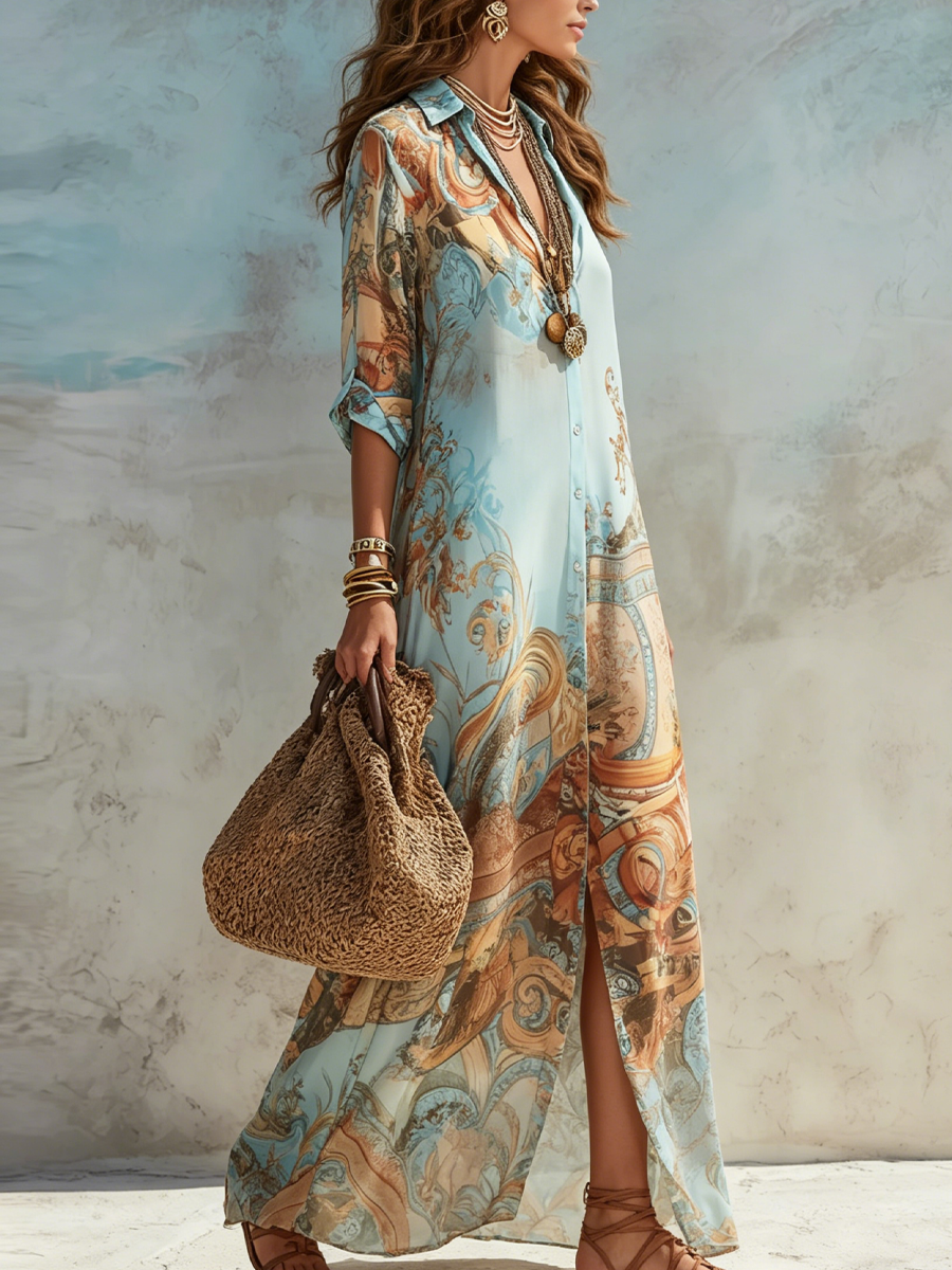 Vestido Sofisticado Ilustrado