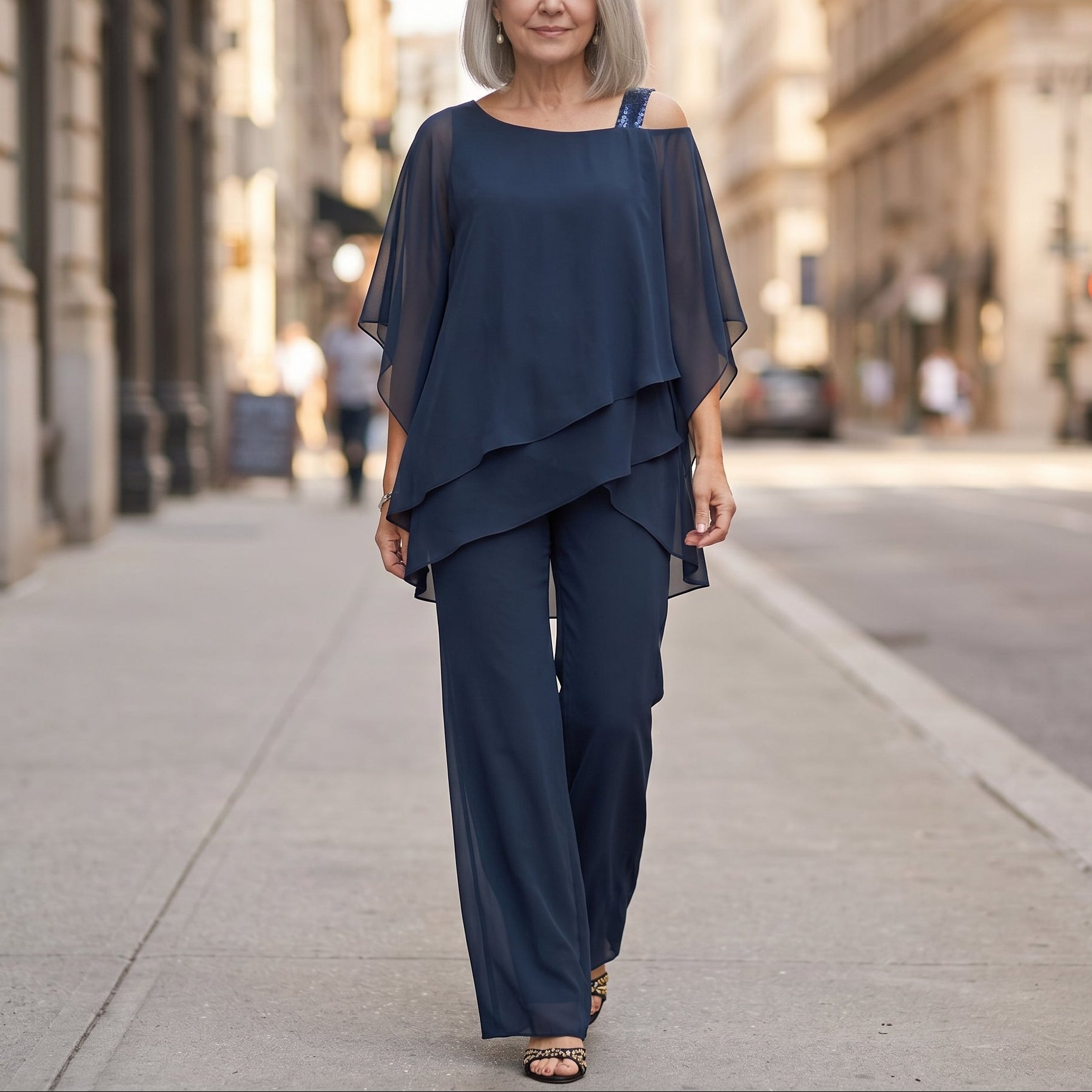 Jeny /Conjunto Asimétrico de Chiffon