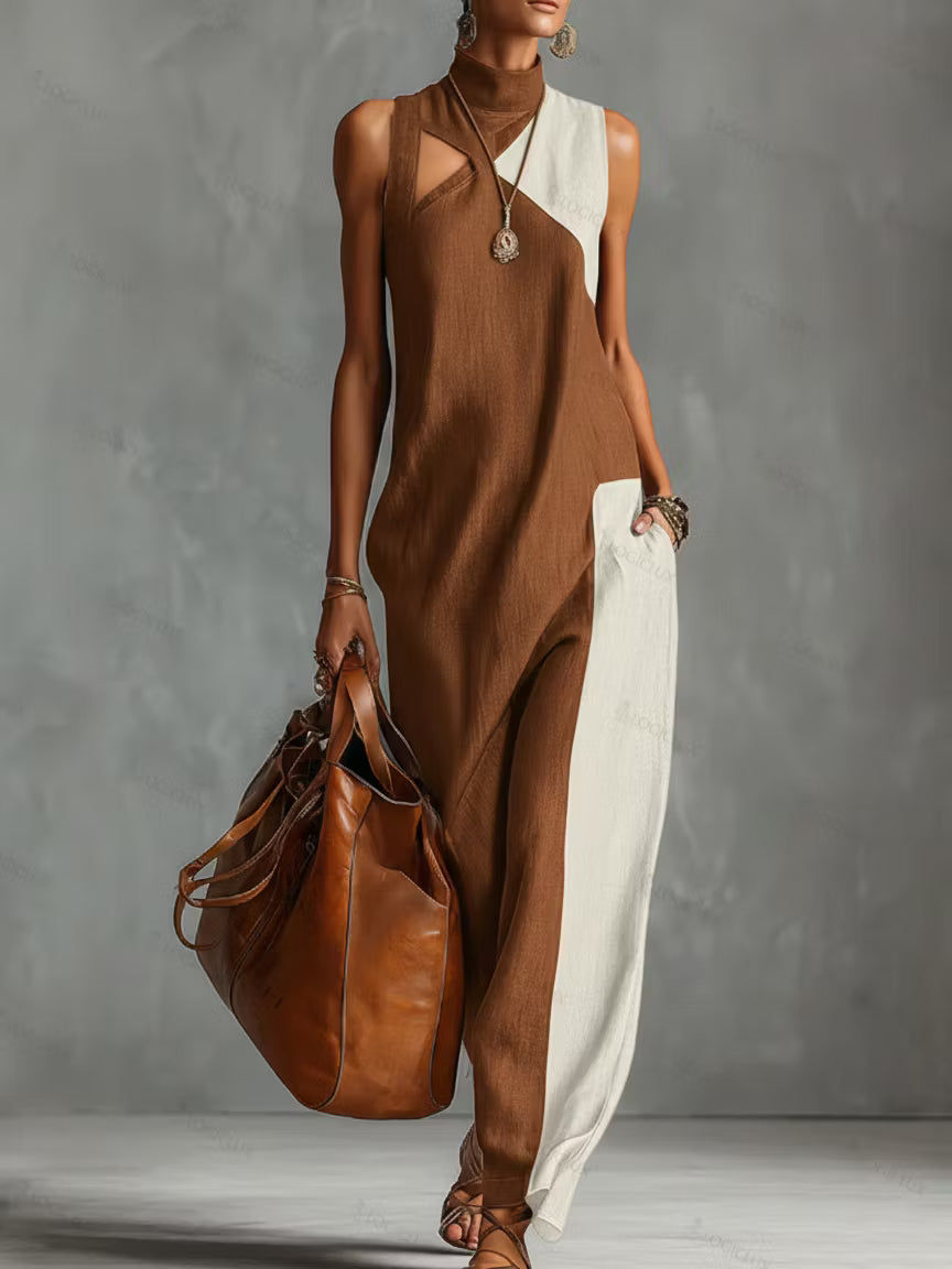 Vestido Maxi Bicolor Earth