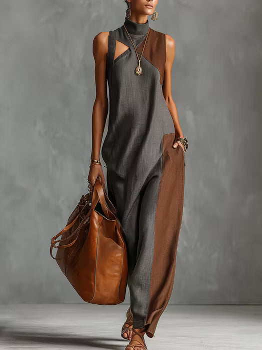 Vestido Maxi Bicolor Earth