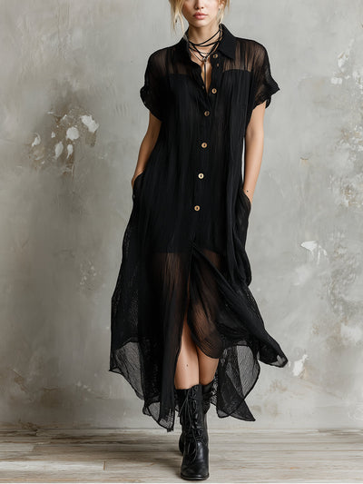 Maxi  Vestido Camisero Místico