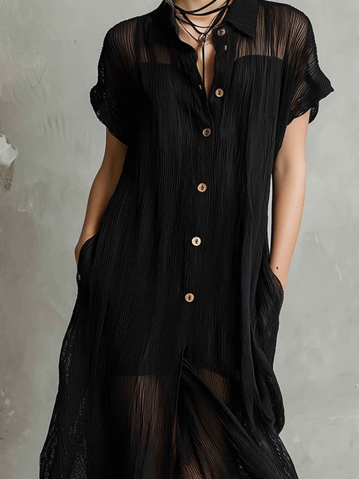 Maxi  Vestido Camisero Místico