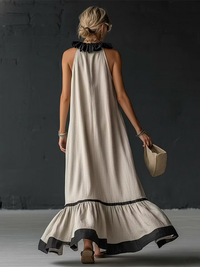 Maxi Vestido Rosa Flamenco