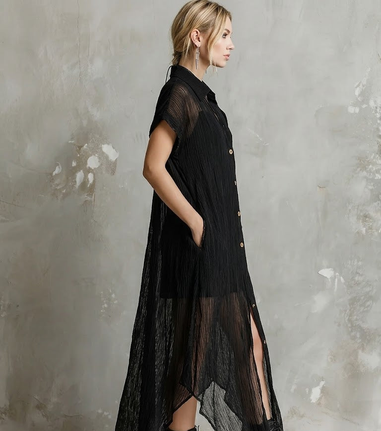 Maxi  Vestido Camisero Místico