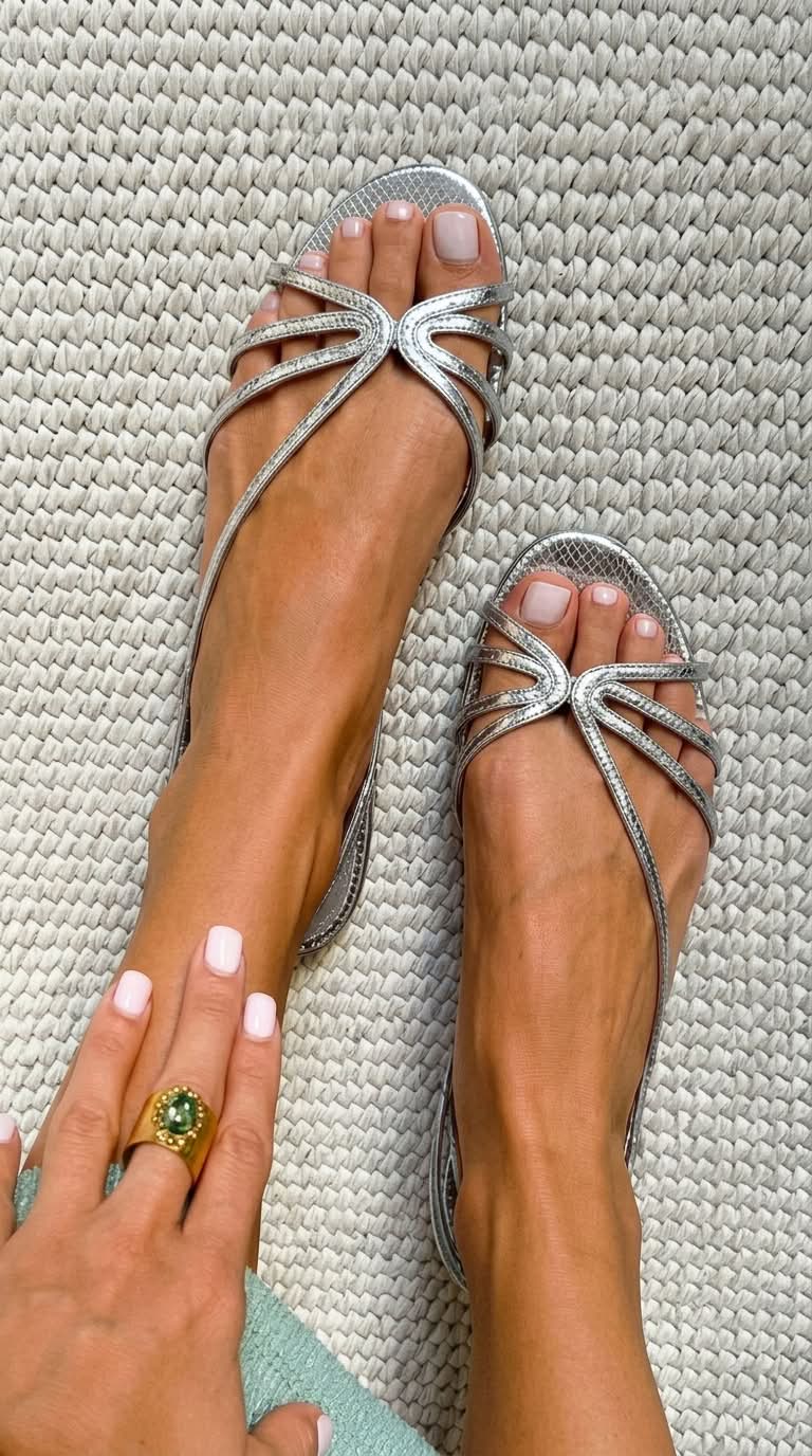 Sandalias Flat Golden Glam
