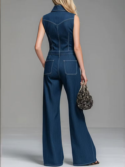 Enterizo Navy Palazzo