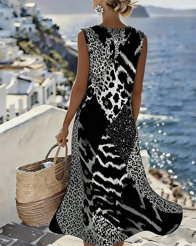África/ Vestido Largo Estampado