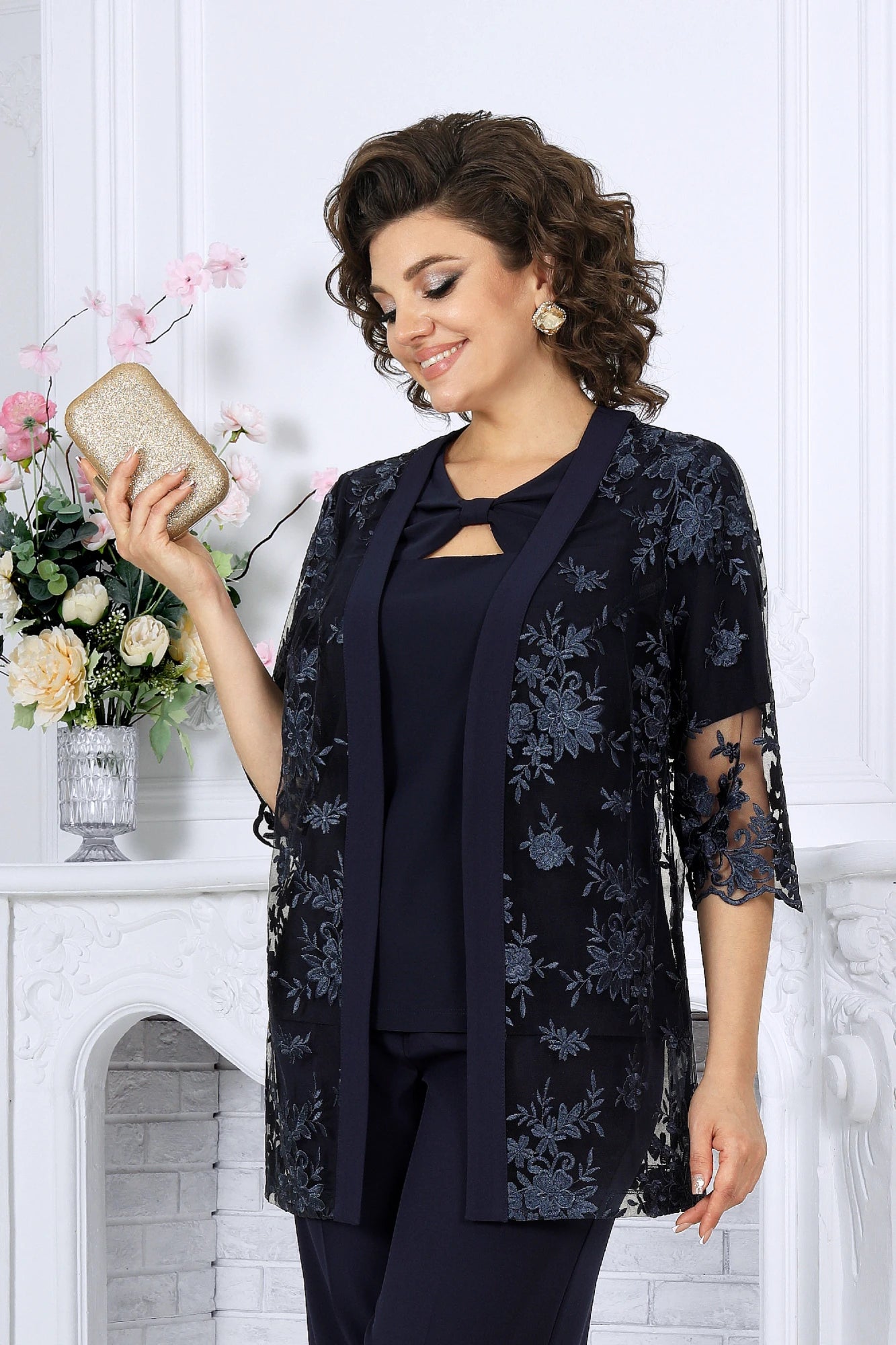 Traje de Tres Piezas Azul