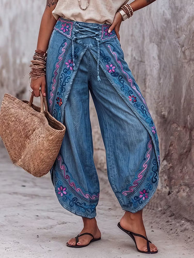 Jeans Largos Estilo Corsé