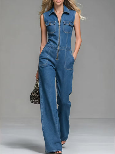 Enterizo Navy Palazzo