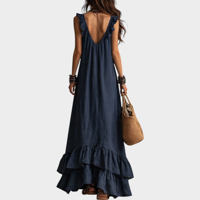 Maxi Vestido Silueta Cascada