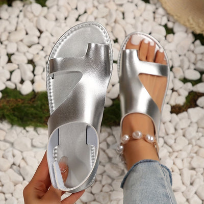 Sandalias Flat Asymmetric Tan