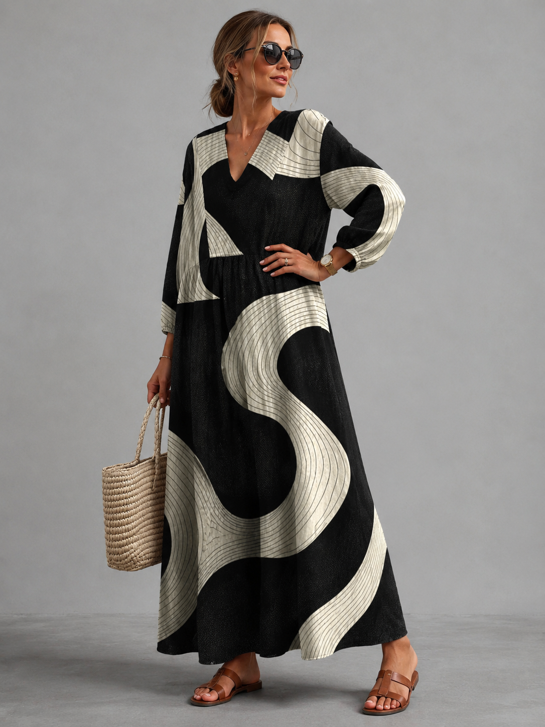 Vestido Oversize Líneas Exclusivas