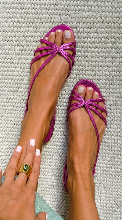 Sandalias Flat Golden Glam