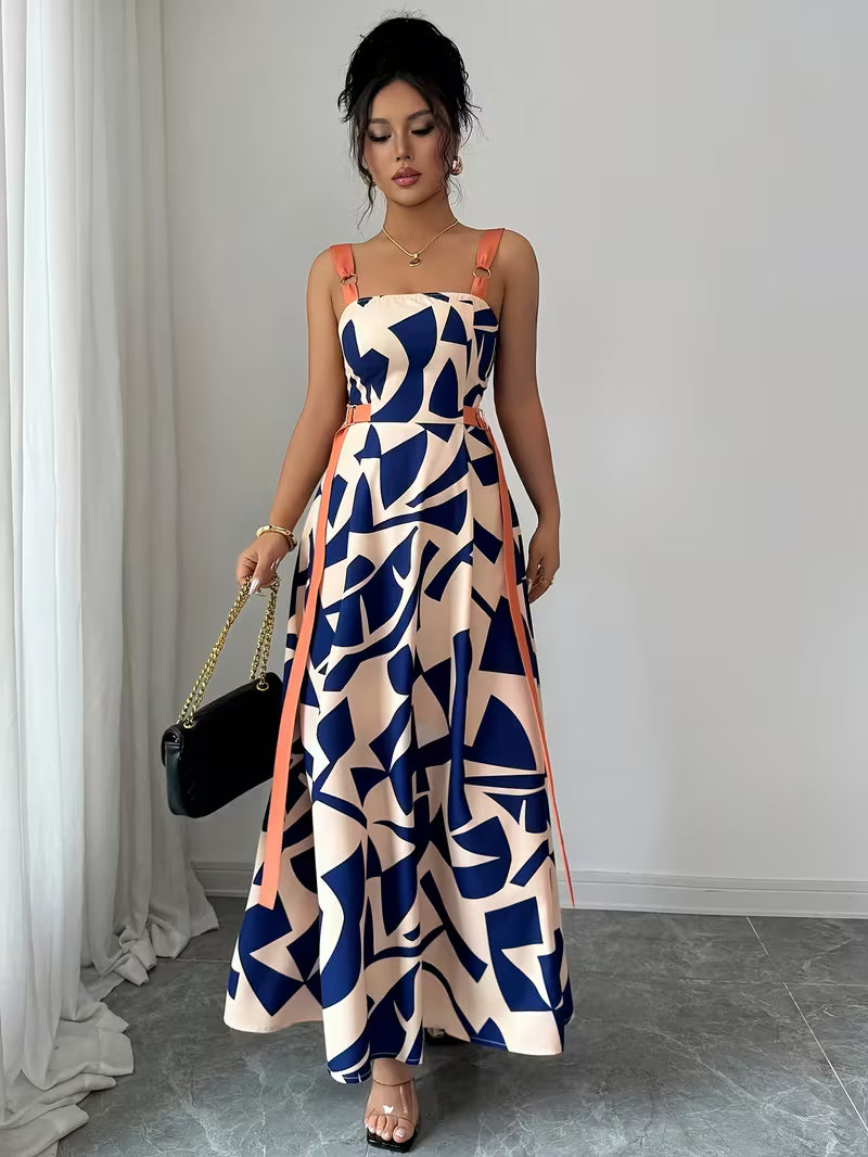 Vestido Estampado "Artistic Navy"