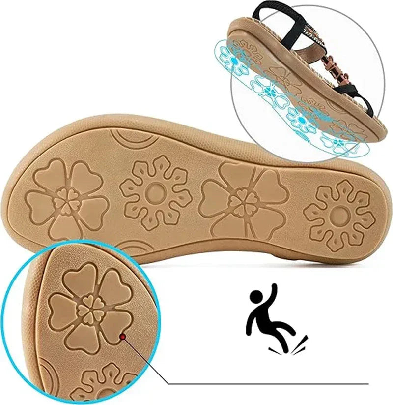 Sandalias Étnicas Tribal Antideslizante