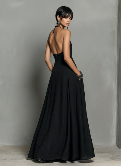 Vestido Maxi Halter Minimalista