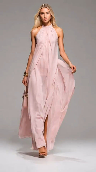 Vestido Chifón Rosa Sublime