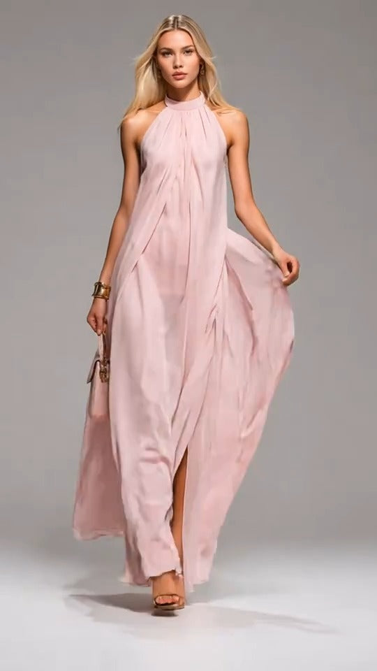 Vestido Chifón Rosa Sublime