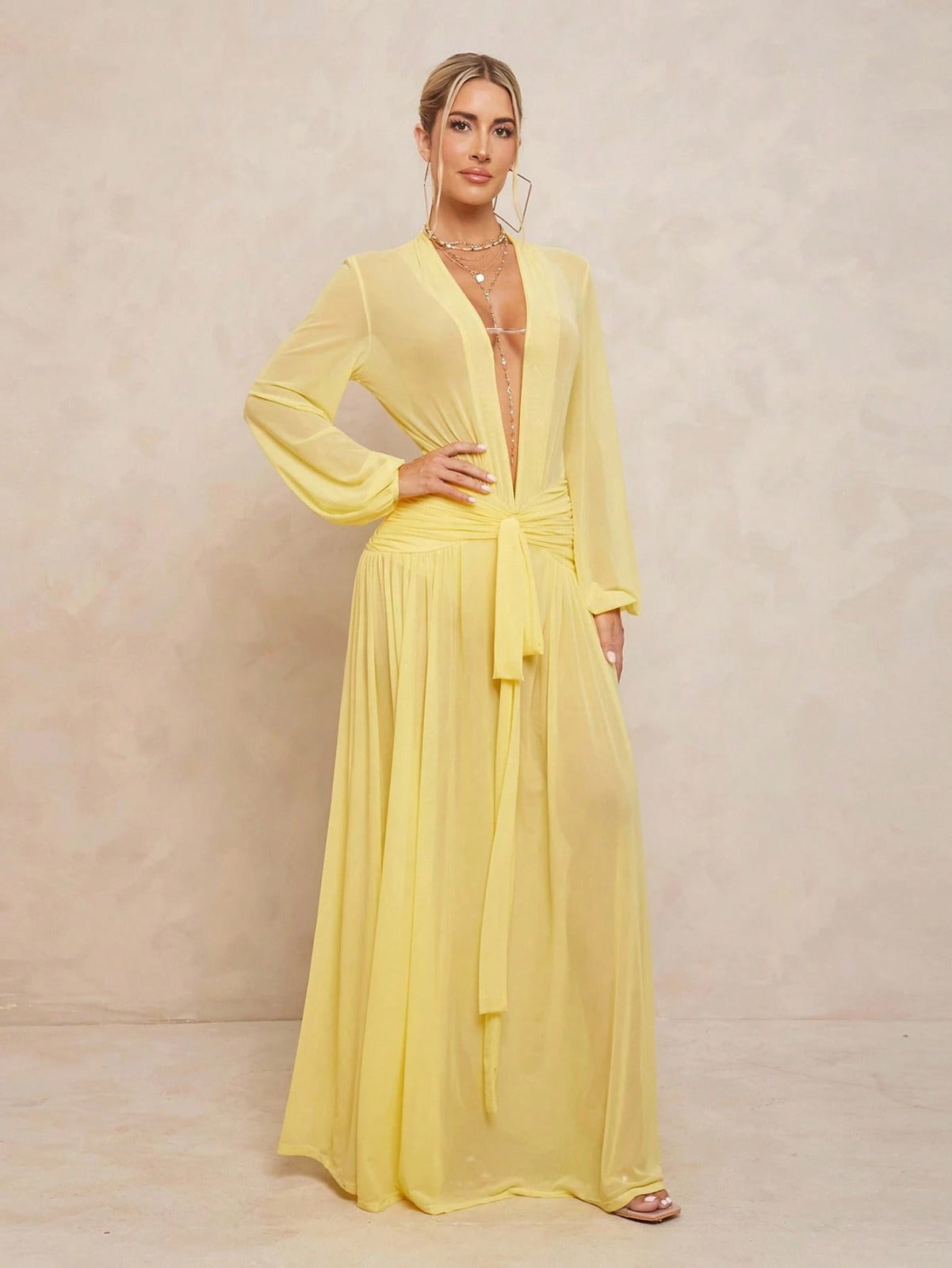 Vestido Maxi Goddess V-Neck