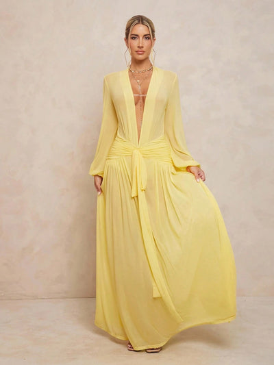 Vestido Maxi Goddess V-Neck