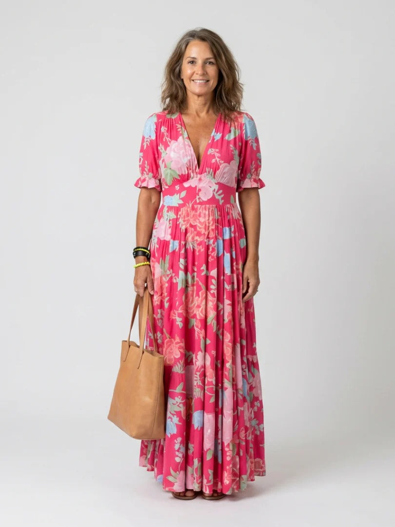 Vestido Largo Nivelado Jardín de Verano