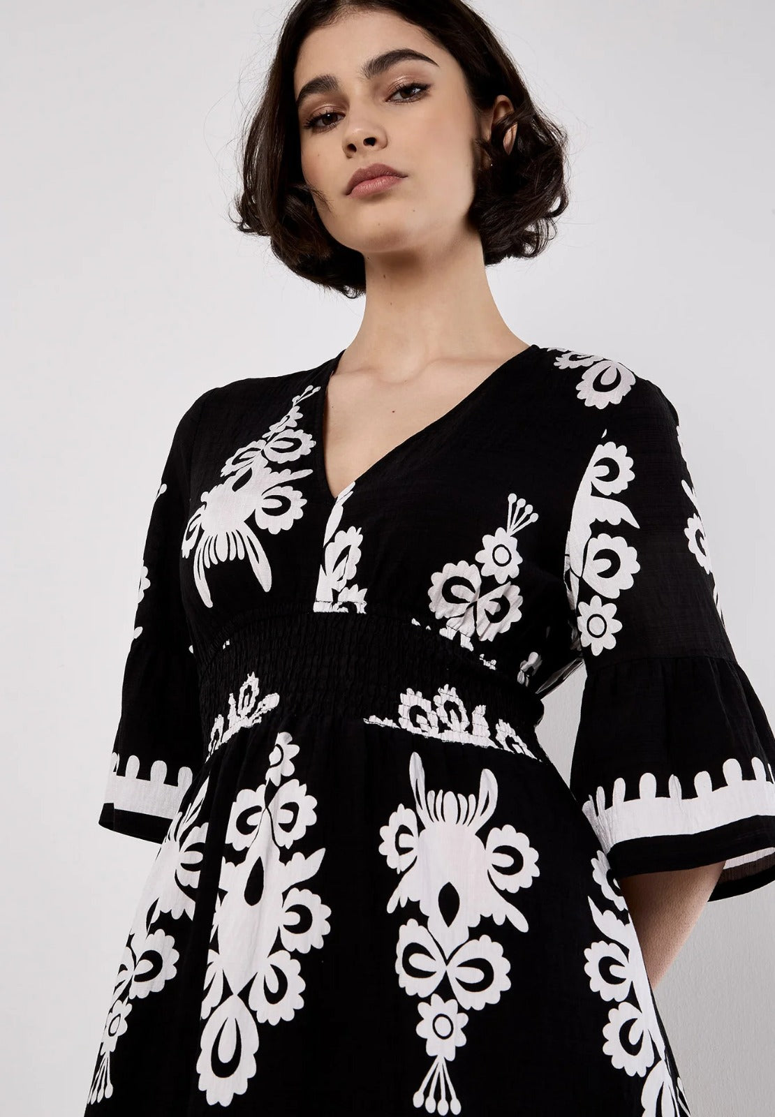 Vestido Estampado Gráfico Campana