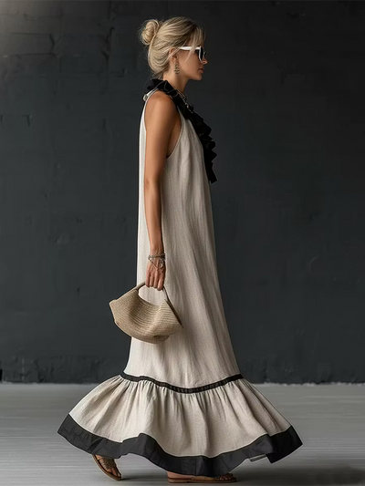 Maxi Vestido Rosa Flamenco