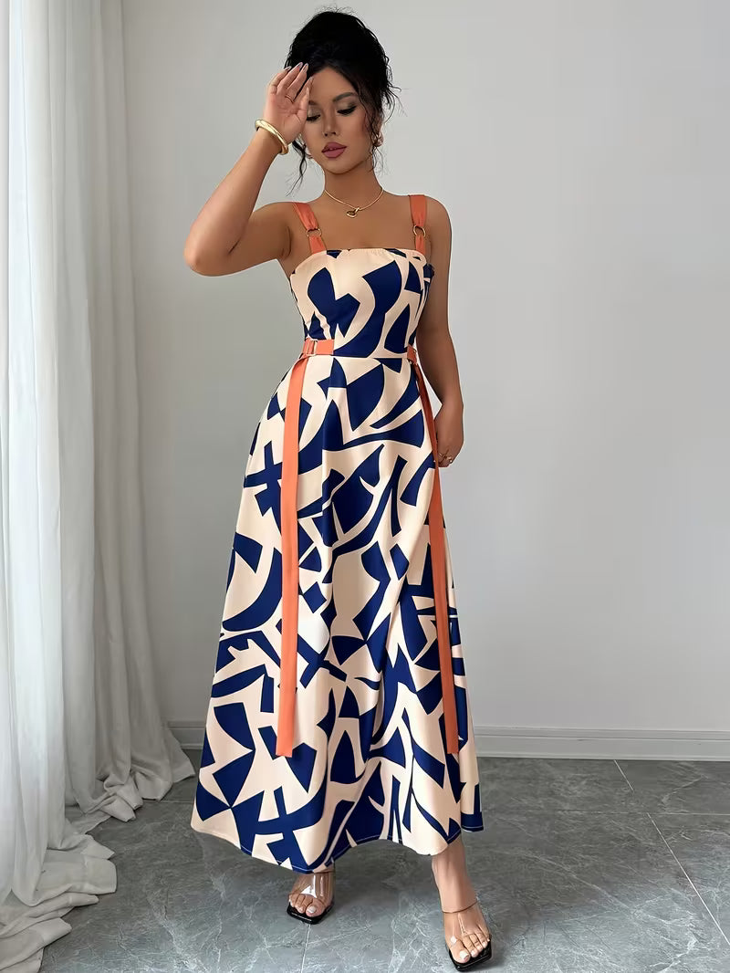 Vestido Estampado "Artistic Navy"
