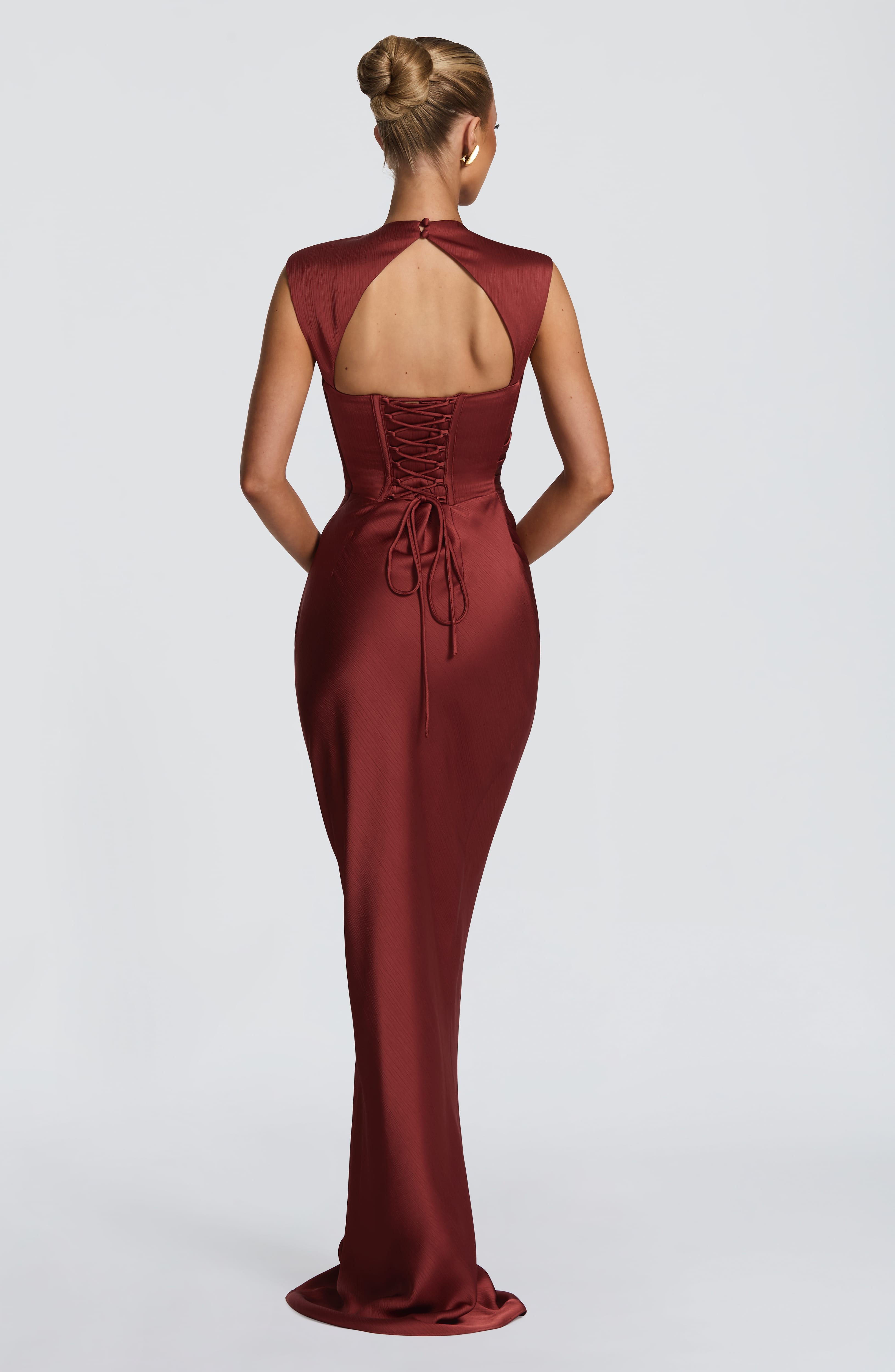 Avielle Maxi Dress - Deep Rust Dress Babyboo Fashion Premium Exclusive Design