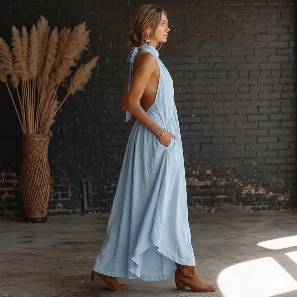 Vestido  Oversize Horizonte Azul