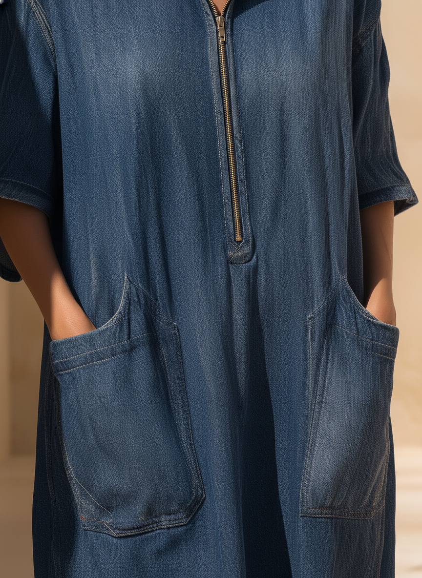 Vestido Denim Hooded Urban