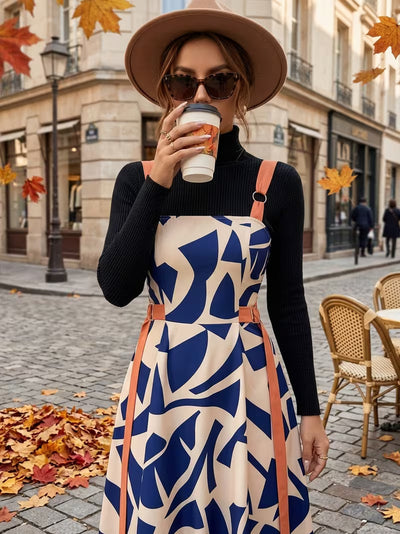 Vestido Estampado "Artistic Navy"