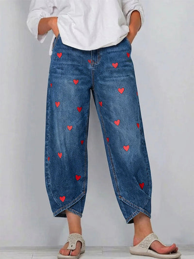Pantalón Denim Corazones Urbanos
