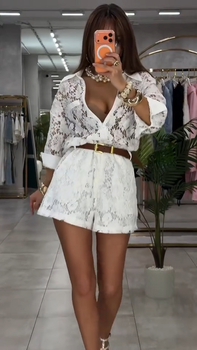 Sasil/ Conjunto de encaje Chic
