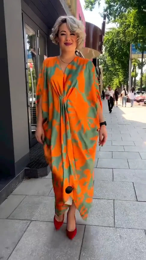 Elegante Vestido Kaftán Tulipán