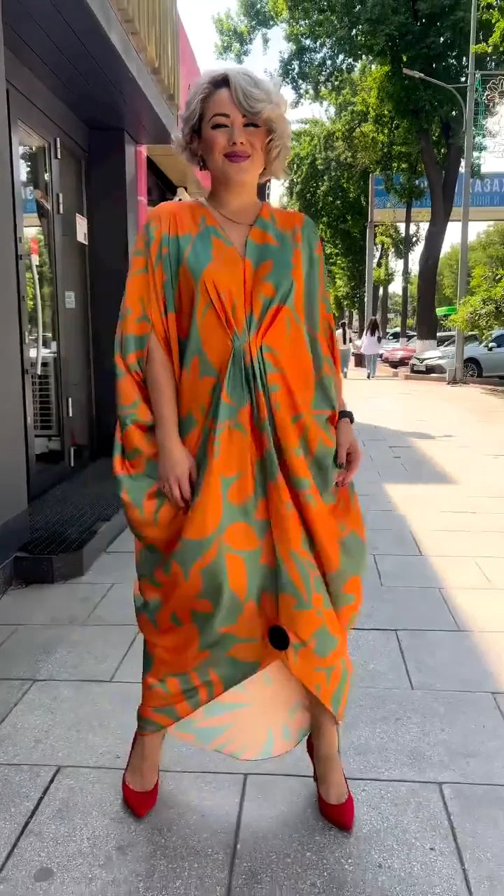 Elegante Vestido Kaftán Tulipán