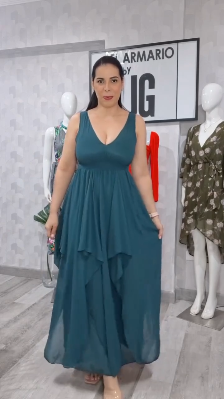 Vestido Glam Cascada de Gasa