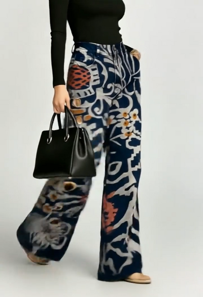 Pantalón Denim Wide Leg Tribal