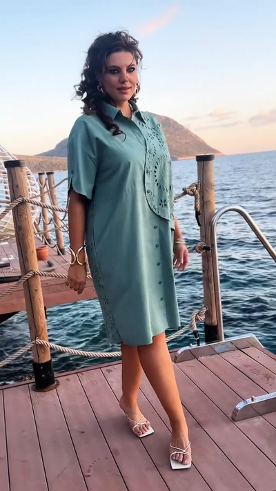 Vestido Camisero Riviera Calada