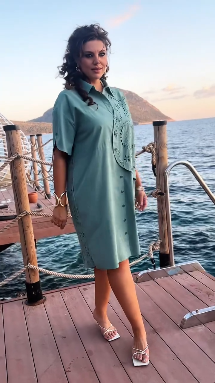 Vestido Camisero Riviera Calada