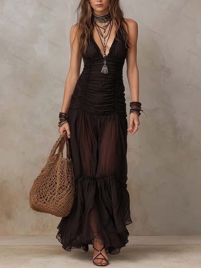 Vestido Largo Gótico Elegante