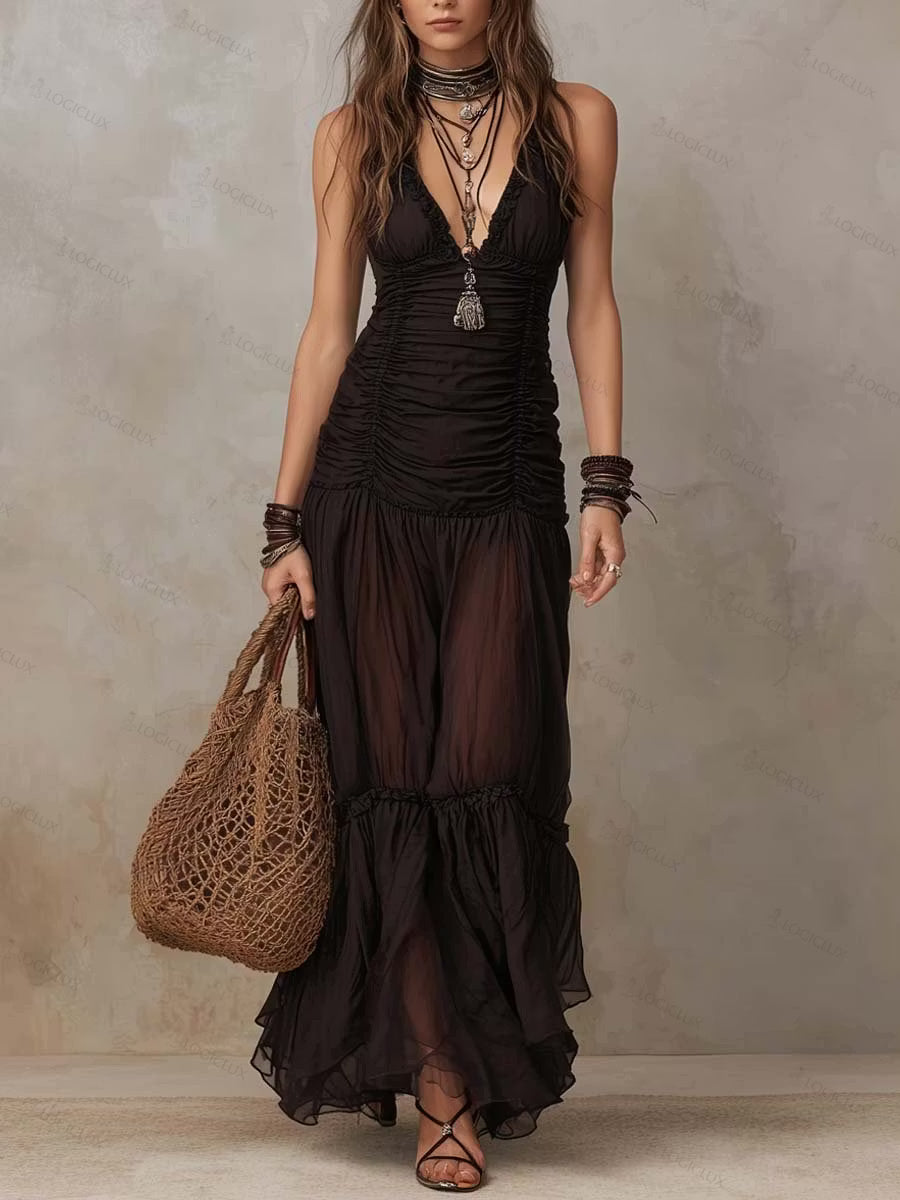 Vestido Largo Gótico Elegante