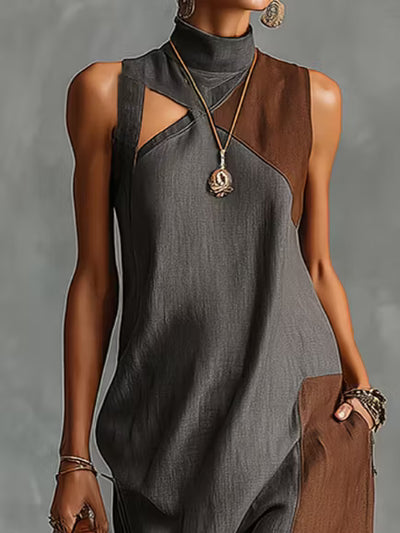Vestido Maxi Bicolor Earth